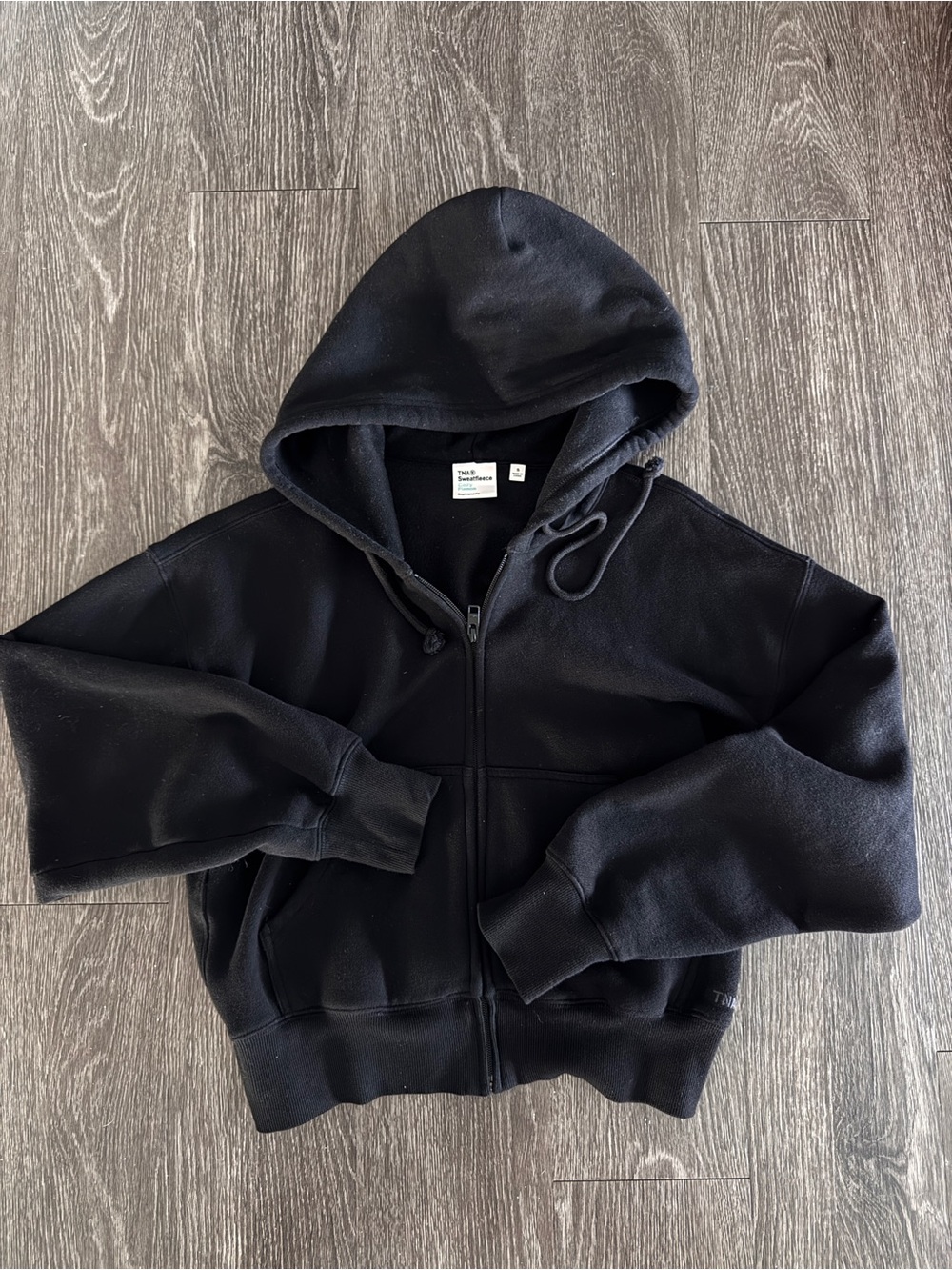 Aritzia Black Cropped Full Zip